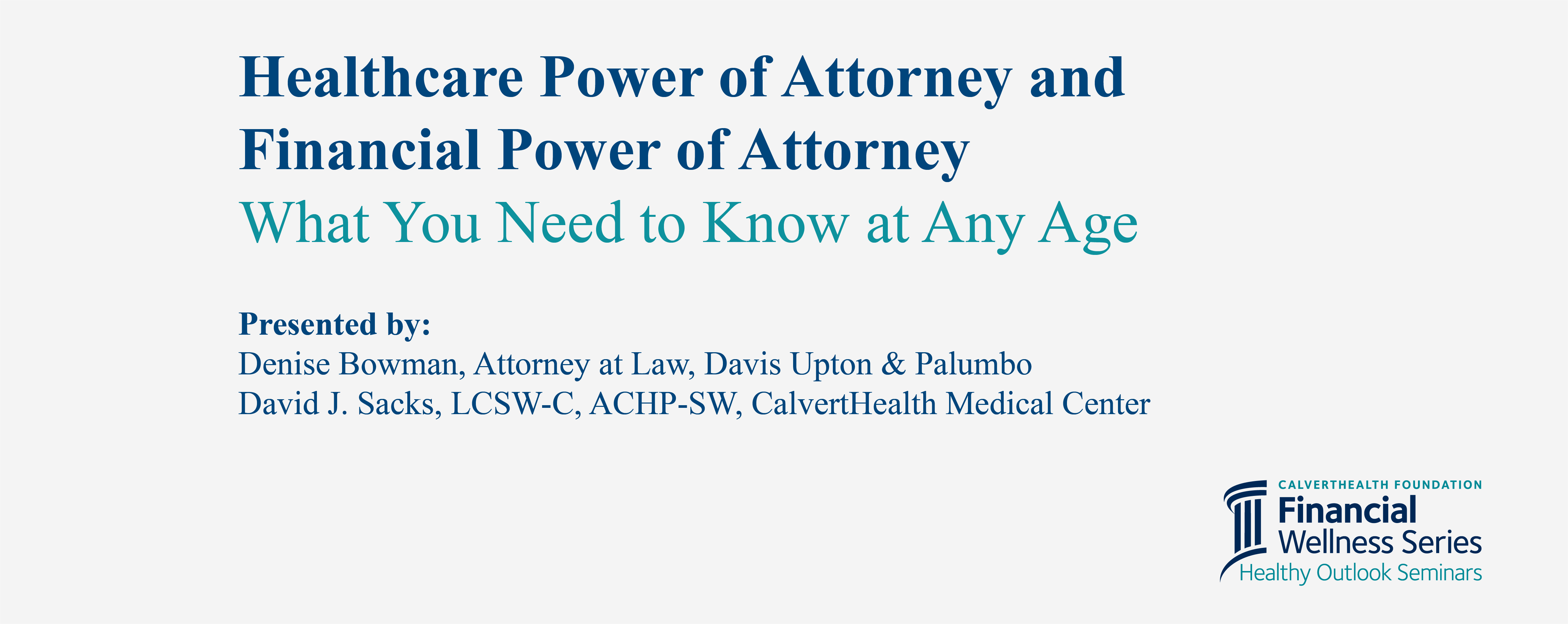 power of attorney for healthcare and finances